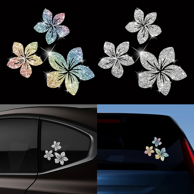 Glitter Vinyl Roll - Floral Glitter Decorative Car Stickers Waterproof