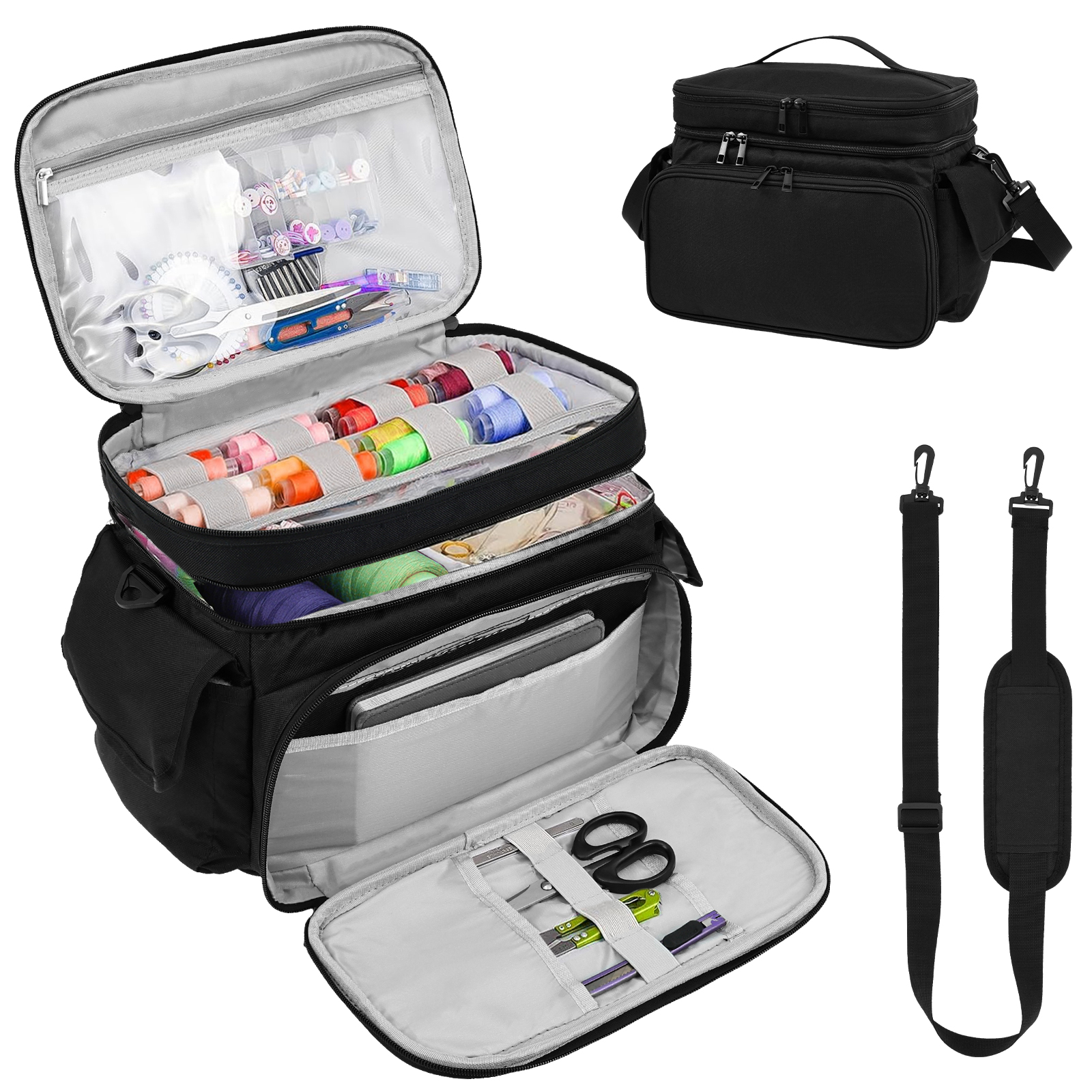 Large Sewing Bag Wool Knitting - огляд і ціна Craft Embellishment Storage
