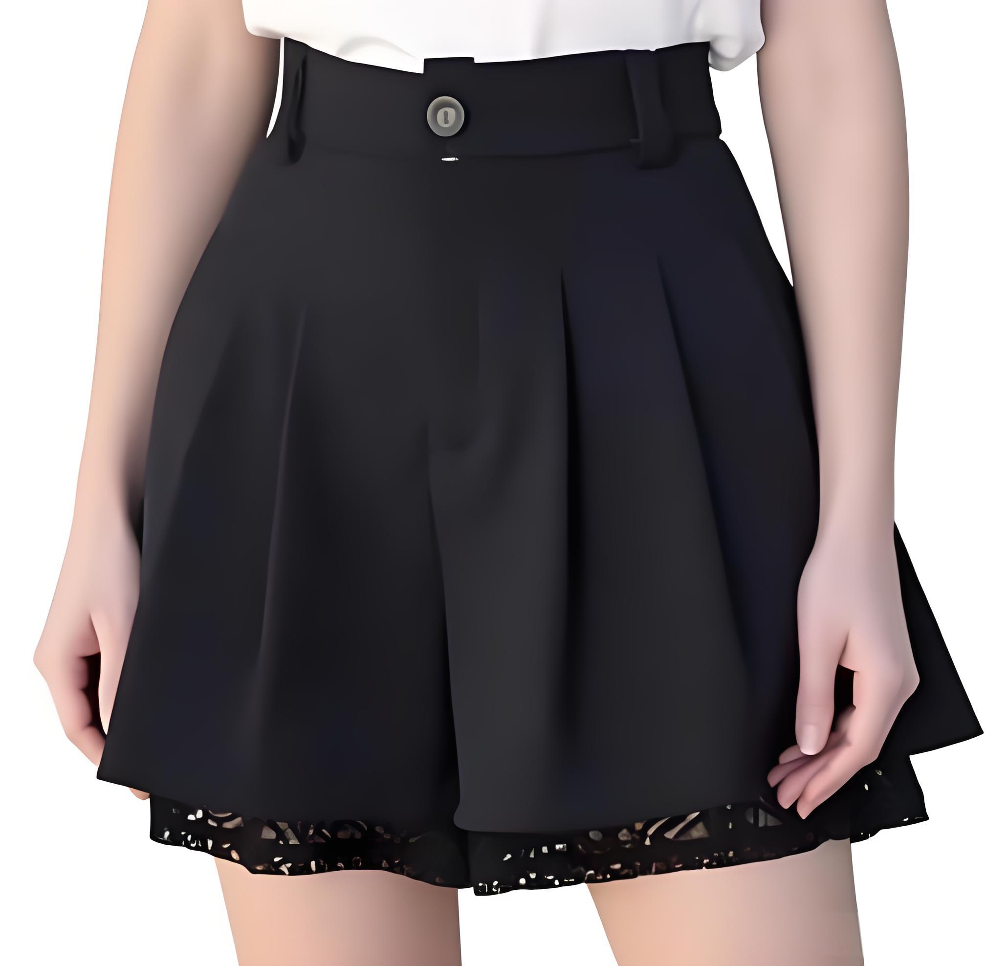 Women High Waist Tailored Trou - огляд і ціна Elastic Lace Trim