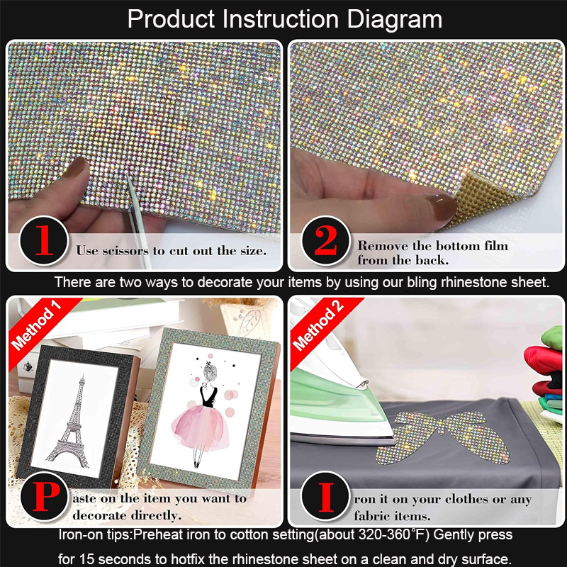 9720/4860Pcs Bling Rhinestone  - огляд і ціна Hotfix Rhinestone Sheet