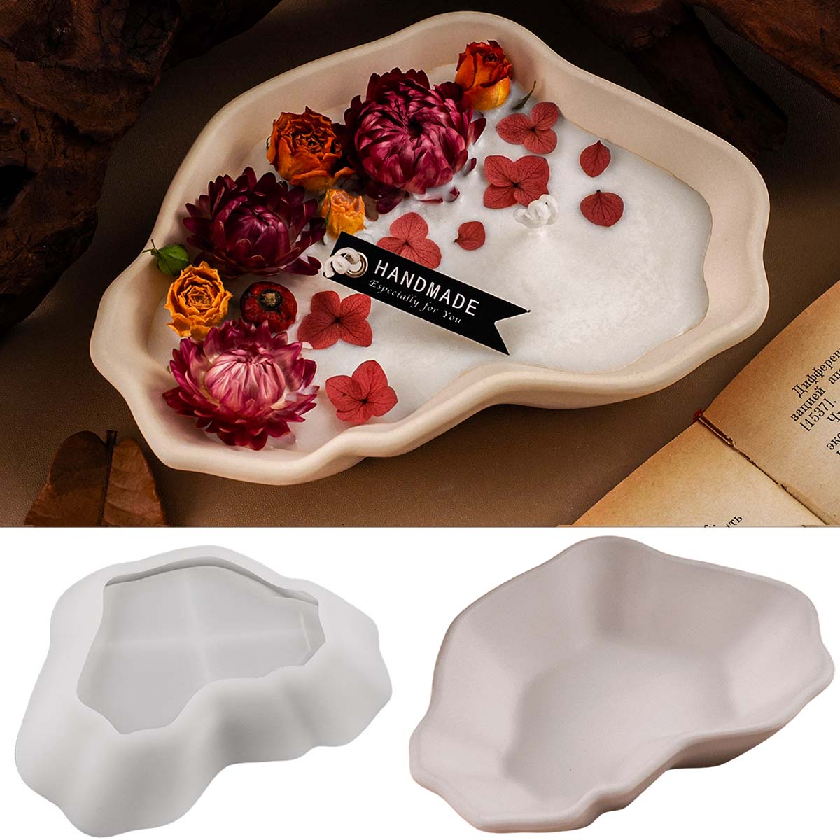 Irregular Candle Bowl Silicone - огляд і ціна Craft Embellishment Storage