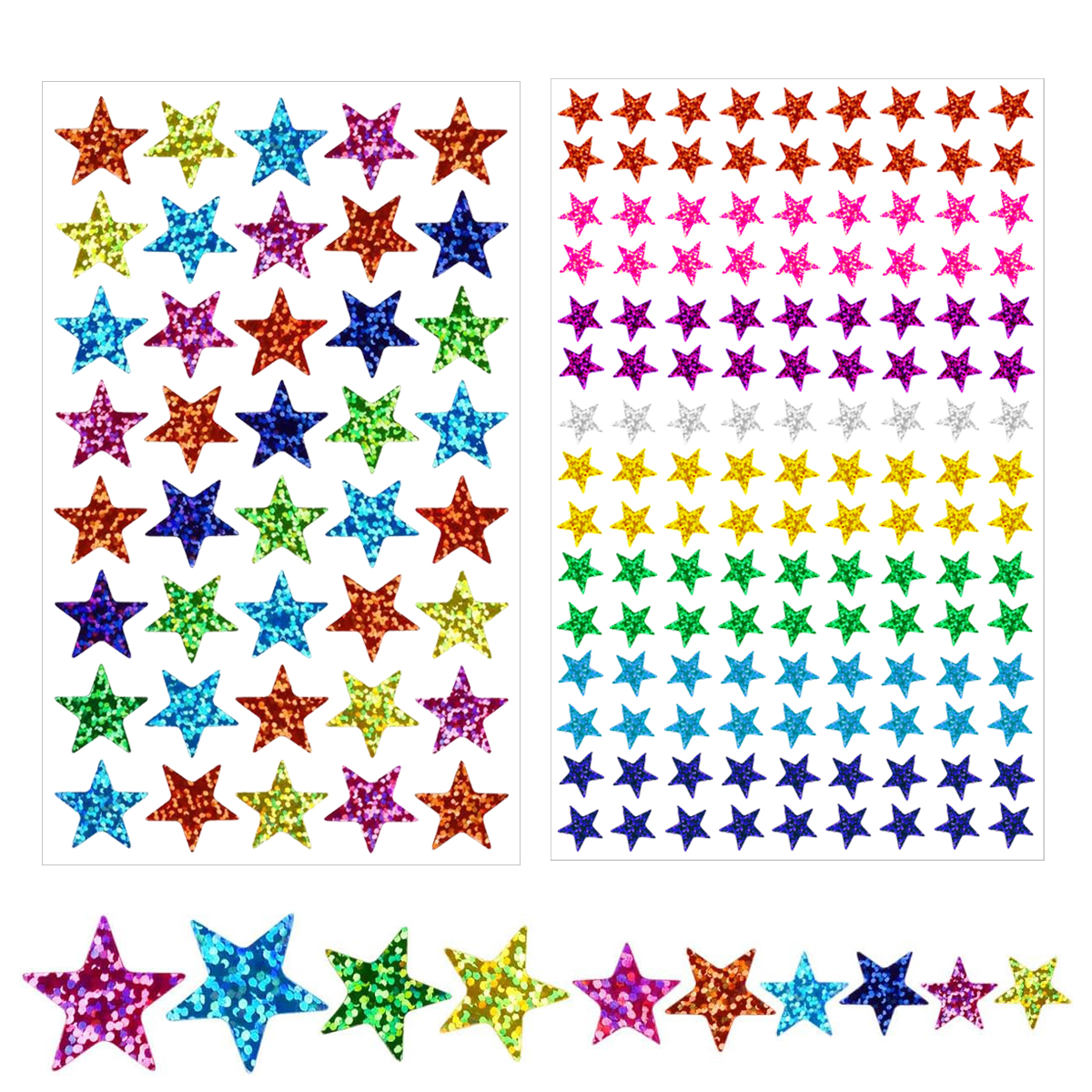 25 sheets Star Stickers 2040pc - огляд і ціна Glitter Vinyl Roll