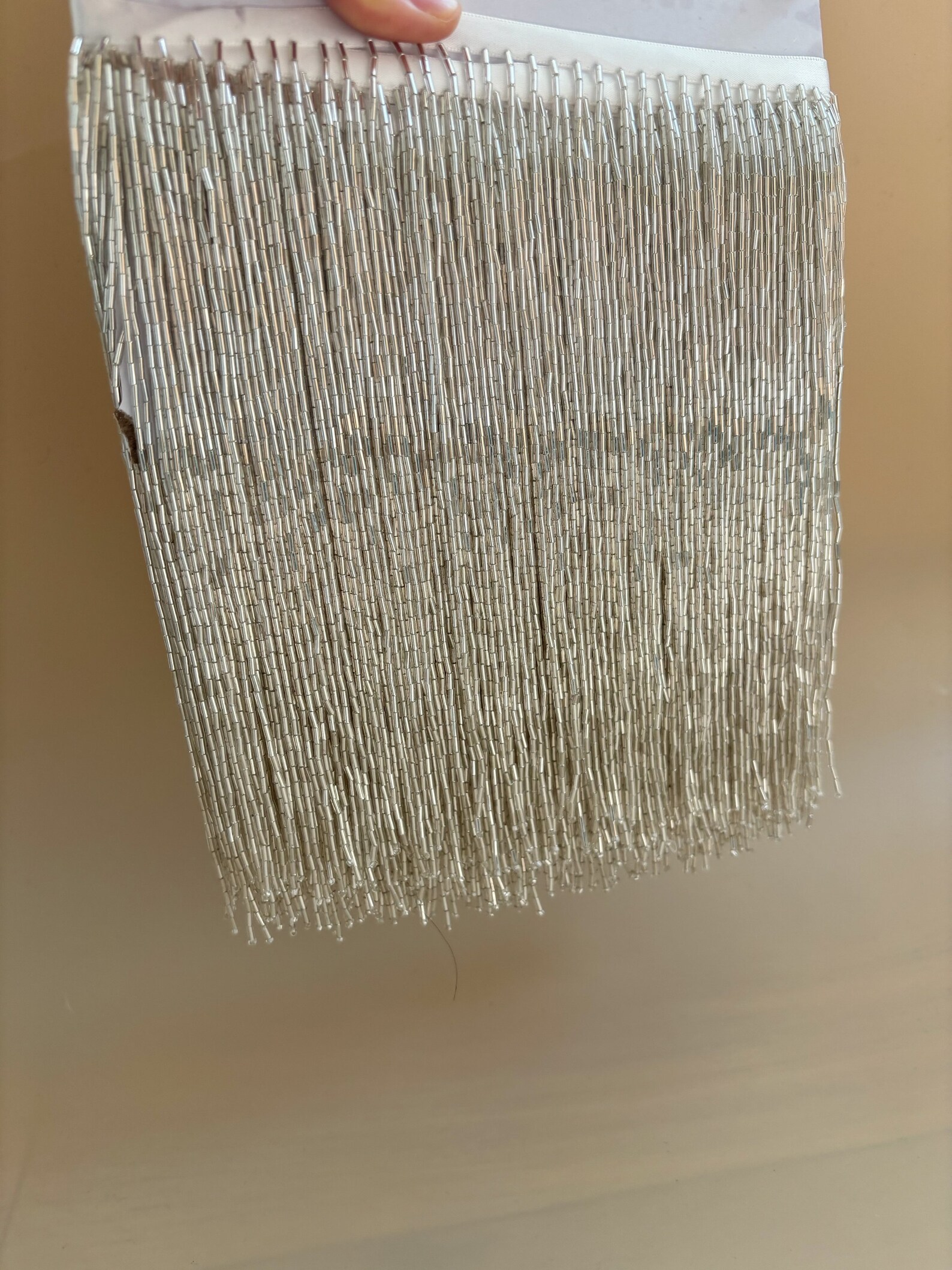 Silver Bead Fringe Trim For Ha - огляд і ціна Beaded Trim Fringe