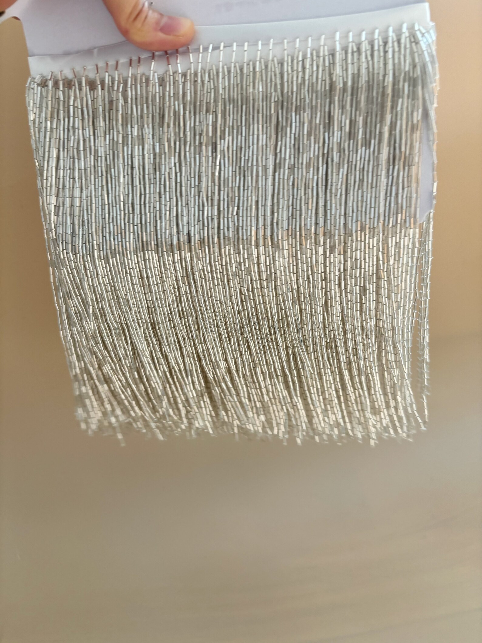 Silver Bead Fringe Trim For Ha - огляд і ціна Beaded Trim Fringe