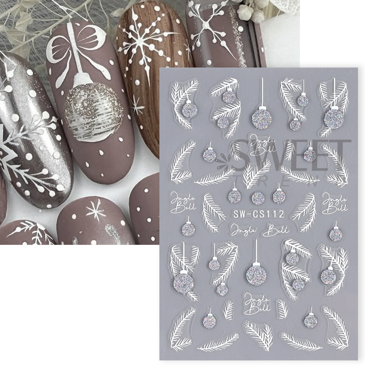 4pcs Winter Cartoon Christmas  - огляд і ціна Glitter Vinyl Roll