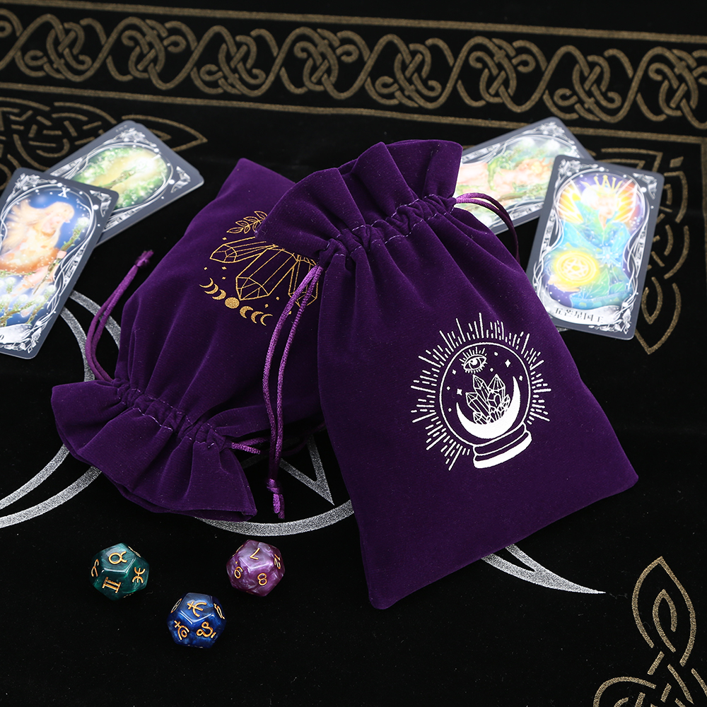 5Pcs Tarot Storage Velvet Bag  - огляд і ціна Craft Embellishment Storage