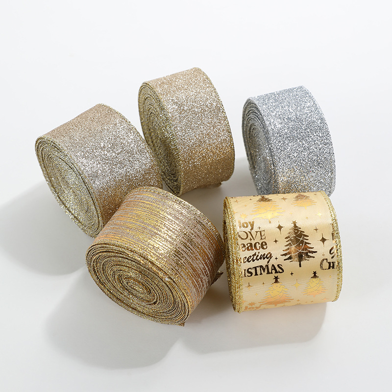 2m Christmas Ribbon Golden Sil - огляд і ціна Velvet Ribbon Roll