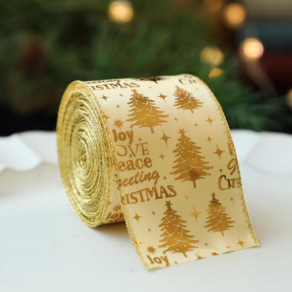 2m Christmas Ribbon Golden Sil - огляд і ціна Velvet Ribbon Roll