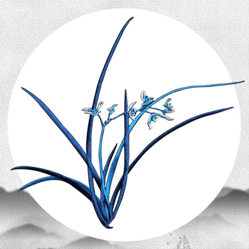 1 Piece 20CM X 18CM Orchid Emb - огляд і ціна Applique Patch Flower