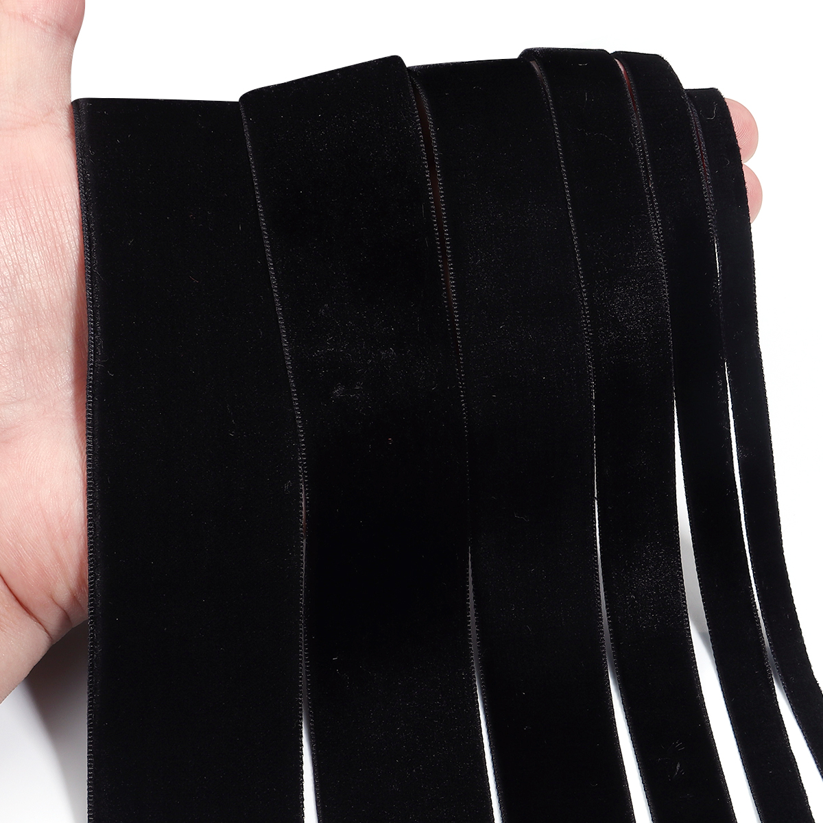 5-10Yards Black Velvet Ribbon  - огляд і ціна Velvet Ribbon Roll