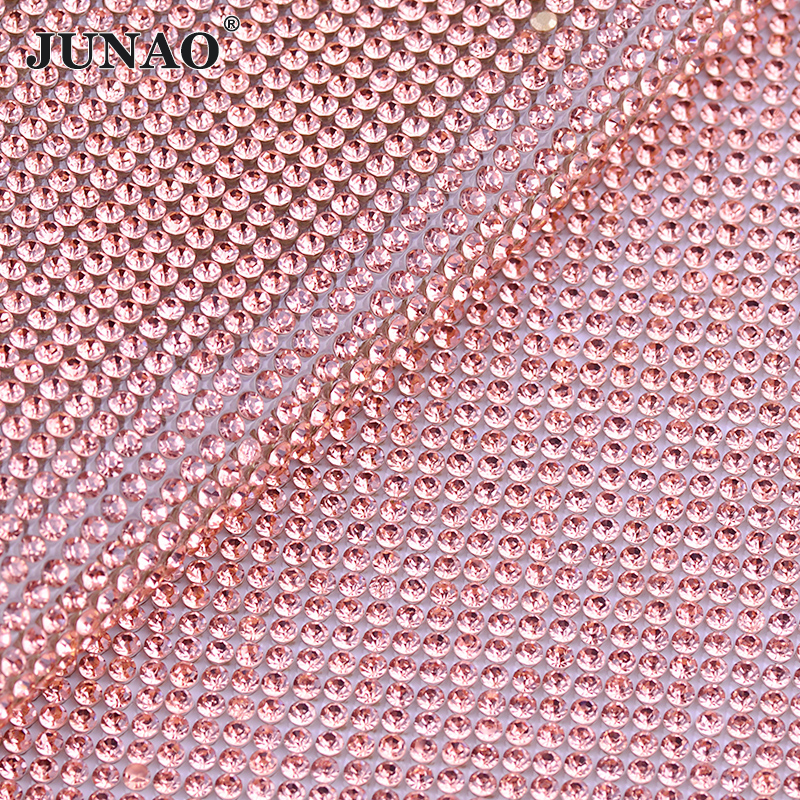 JUNAO 24x40cm Light Peach Self - огляд і ціна Hotfix Rhinestone Sheet