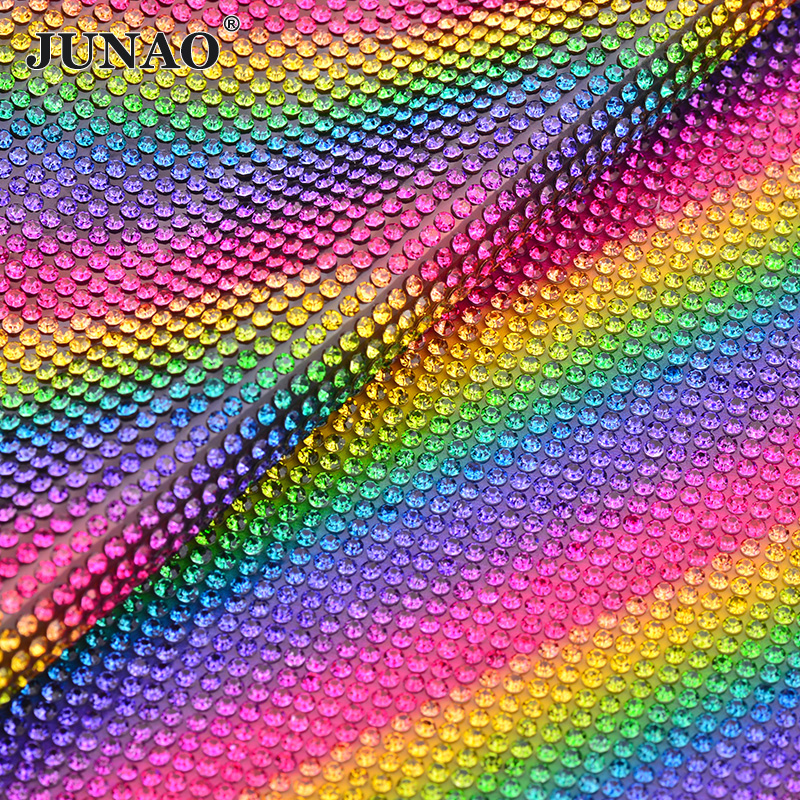 JUNAO 24x40cm Light Peach Self - огляд і ціна Hotfix Rhinestone Sheet