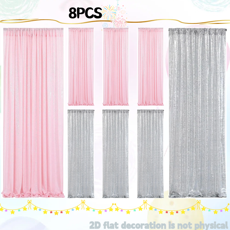 Pink&Silver Sequin Backdrop 2f - огляд і ціна Sequin Fabric Panel